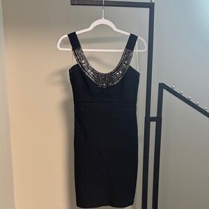 Studio Y Black Mini Dress with Silver Embellishments